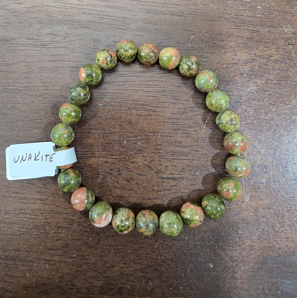 Unakite Crystal Bracelet 8 mm